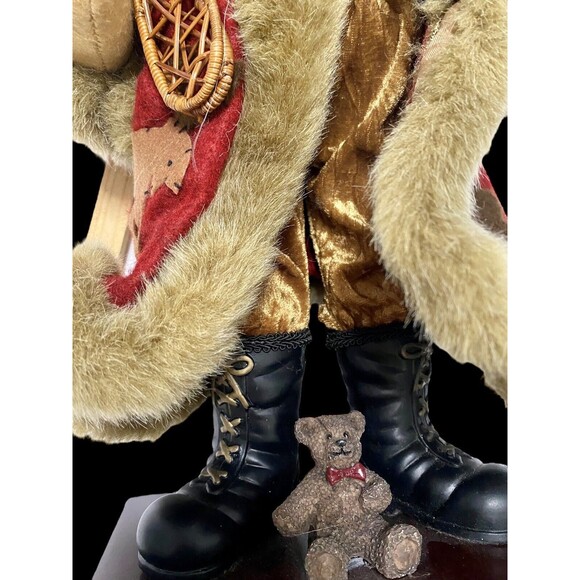 Santa Statue 18” Old World Santa Limited Edition Collection 2004 With Skies,Tree - Picture 15 of 15